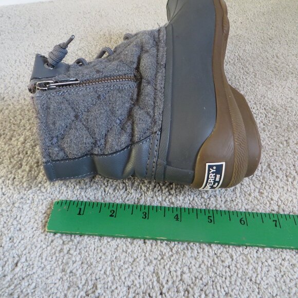 Sperry Womens Syren Gulf Wool Duck Boots Size 8 Gray Quilt Design Waterproof - Picture 7 of 9